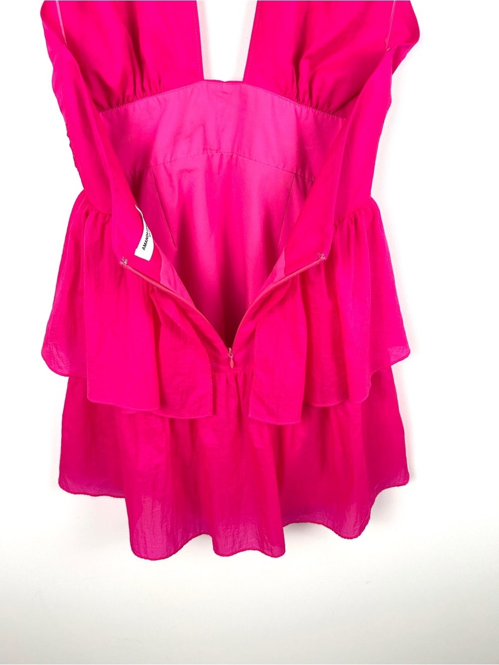 Amanda Uprichard Darby Cross Front Dress Halter Backless Revolve Pink Size Small - Picture 9 of 15
